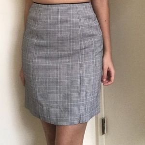 Striped/plaid mini skirt